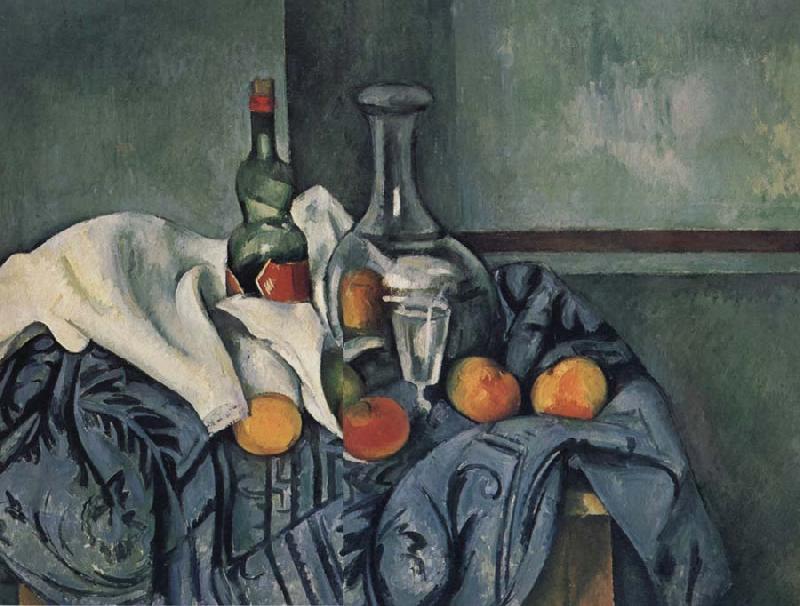 Paul Cezanne Nature mort a la Bouteille de Peppermint oil painting picture